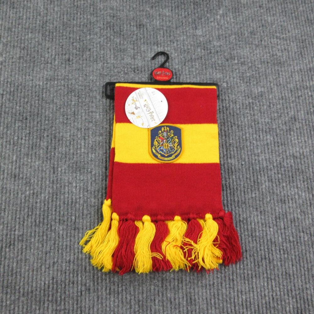 Hogwarts Elope Scarf Boys One Size Red Striped Harry Potter Acrylic Knit NWT